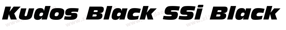 Kudos Black SSi Black Italic字体转换